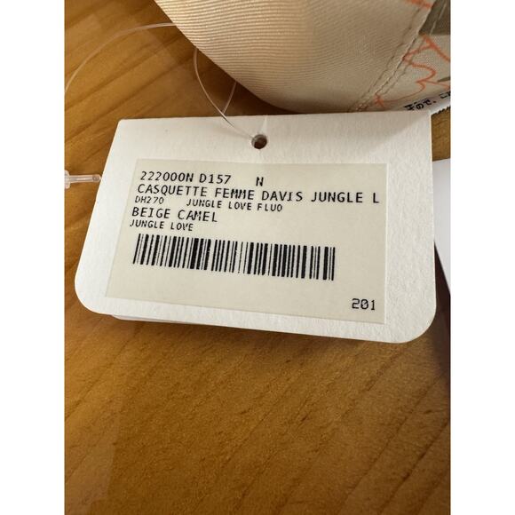 Hermès Casquette Femme Davis “Jungle Love Fluo” Baseball Cap Beige Camel – NWT - Picture 7 of 10